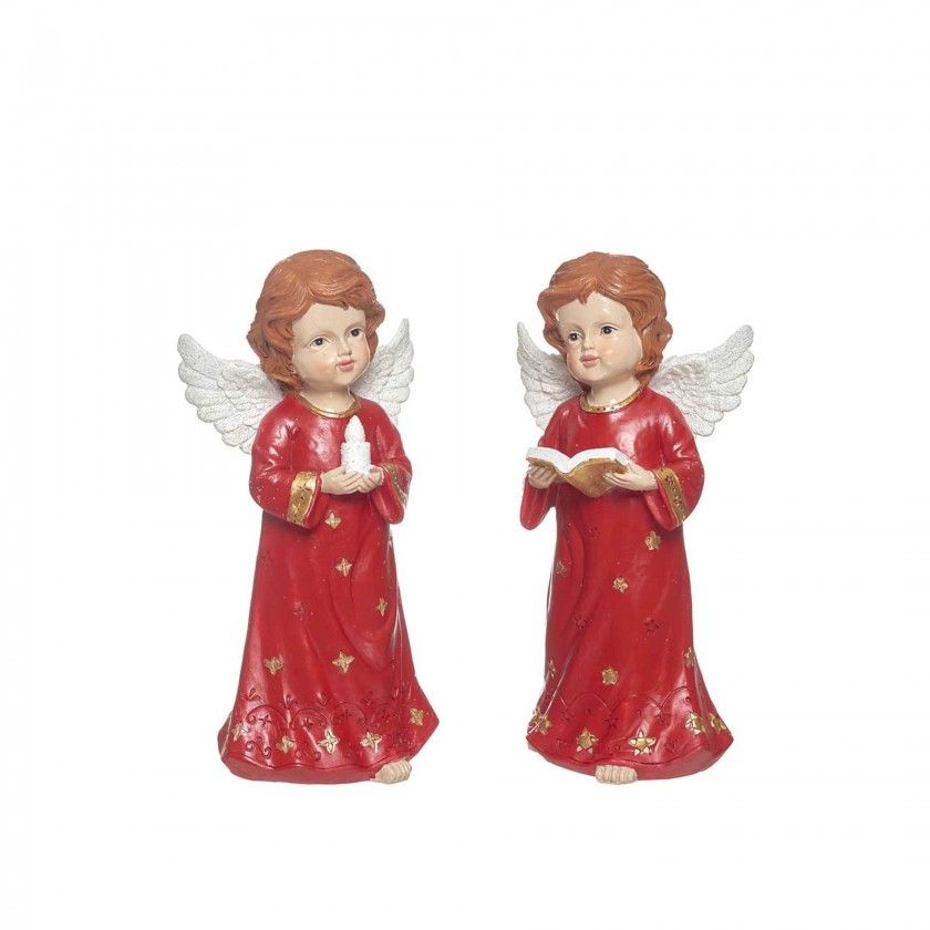 Anjo Natal Vermelho 11X9.5X31.5cm Anjo Natal Vermelho 11X9.5X31.5cm