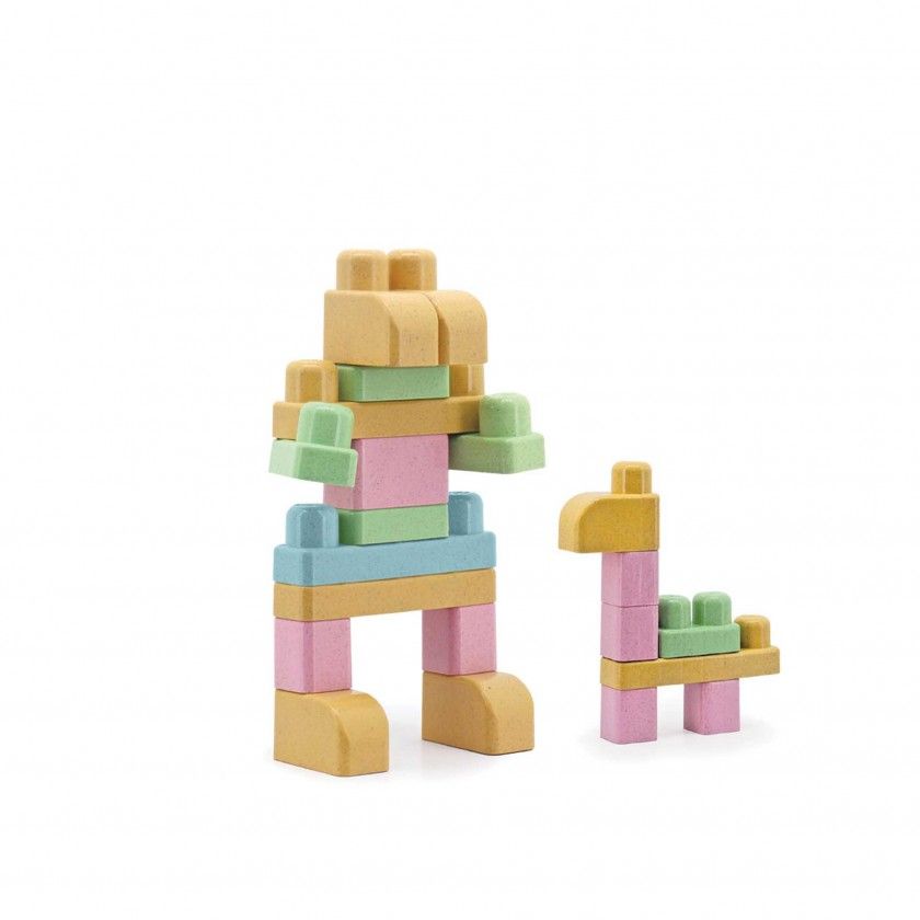 Blocos Ecológicos Animais e Veículos 50 Peças Blocos Ecológicos Animais e Veículos 50 Peças