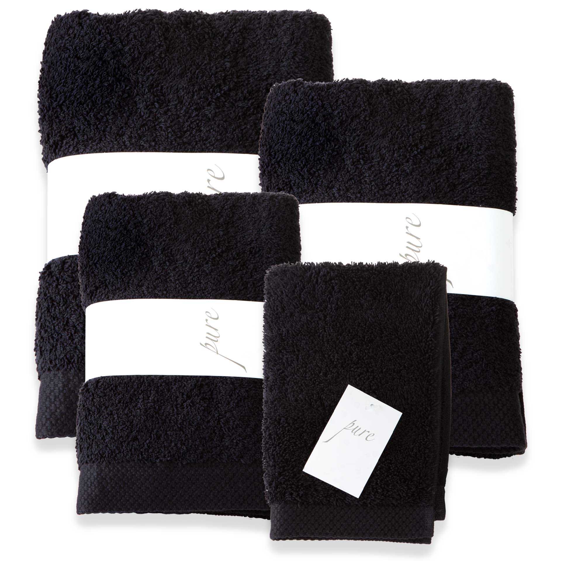 Toalha Banho Pure Preto 33X50cm