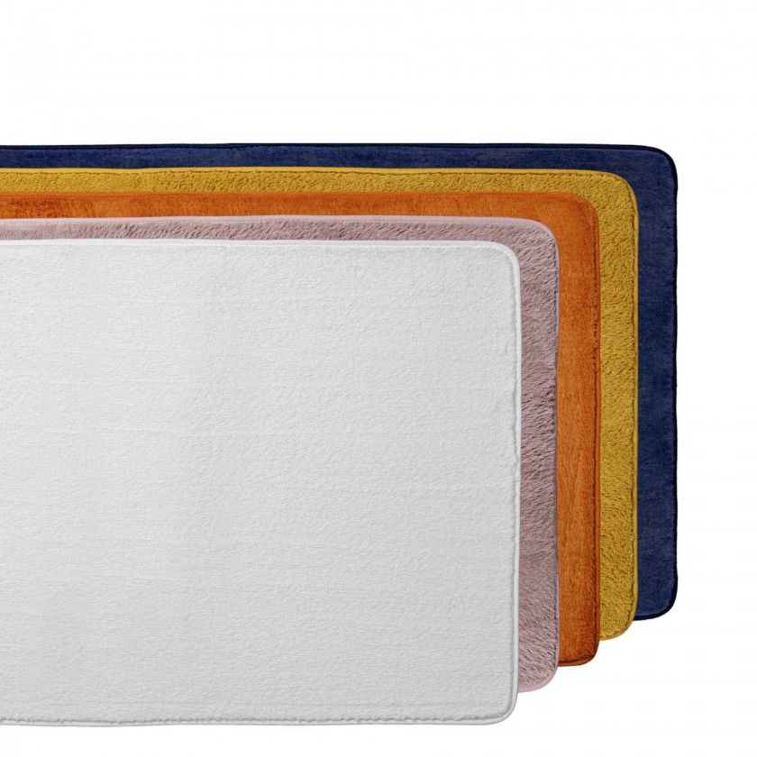 Tapete Poliéster Kami Branco 150X80cm Tapete Poliéster Kami Branco 150X80cm