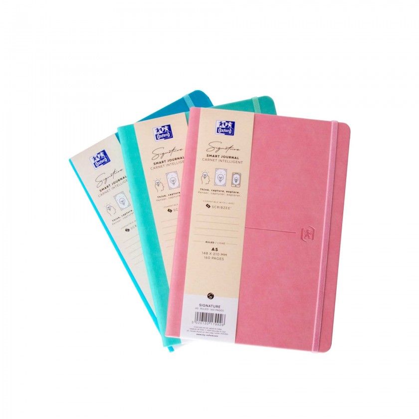Caderno Oxford A5 + Caneta Bic 1mm + 2 Recargas Pastel