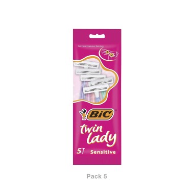 Lâmina Depiladora Descartável Bic Twin Lady Pack 5