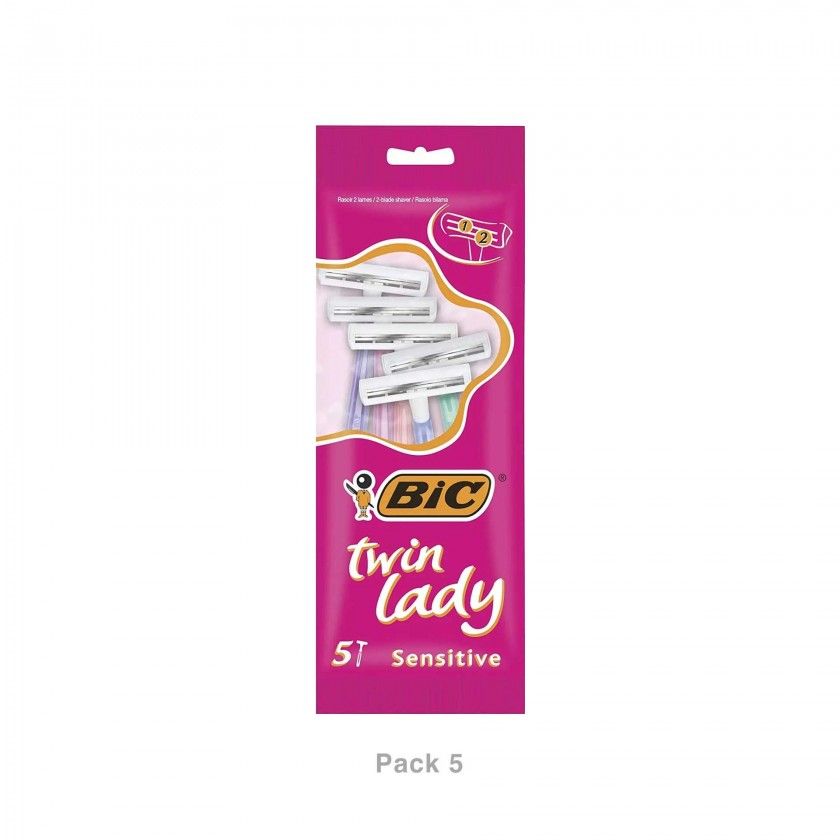 Lâmina Depiladora Descartável Bic Twin Lady Pack 5 Lâmina Depiladora Descartável Bic Twin Lady Pack 5