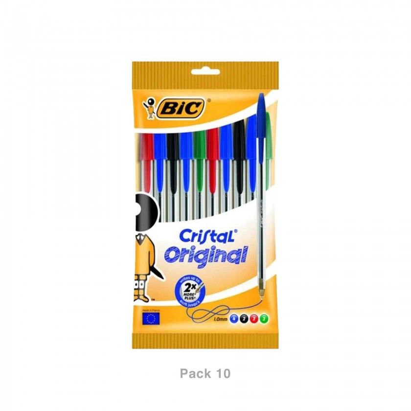 Esferográfica Bic Cristal Original Cores Pack 10 Esferográfica Bic Cristal Original Cores Pack 10