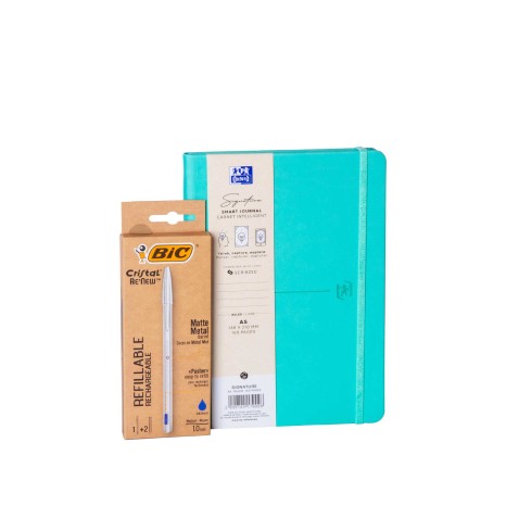 Caderno Oxford A5 + Caneta Bic 1mm + 2 Recargas Pastel - Image product