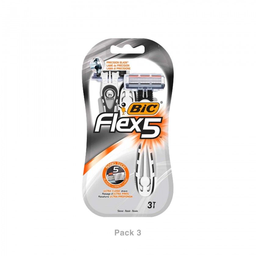 Máquina Barbear Bic Flex5 Comfort Pack 3 Máquina Barbear Bic Flex5 Comfort Pack 3