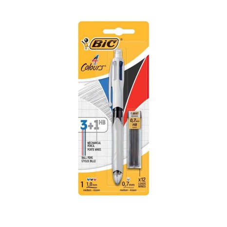 Caneta Minas Bic 3 Cores + Lápis + Tubo Minas 0.7mm - Image product