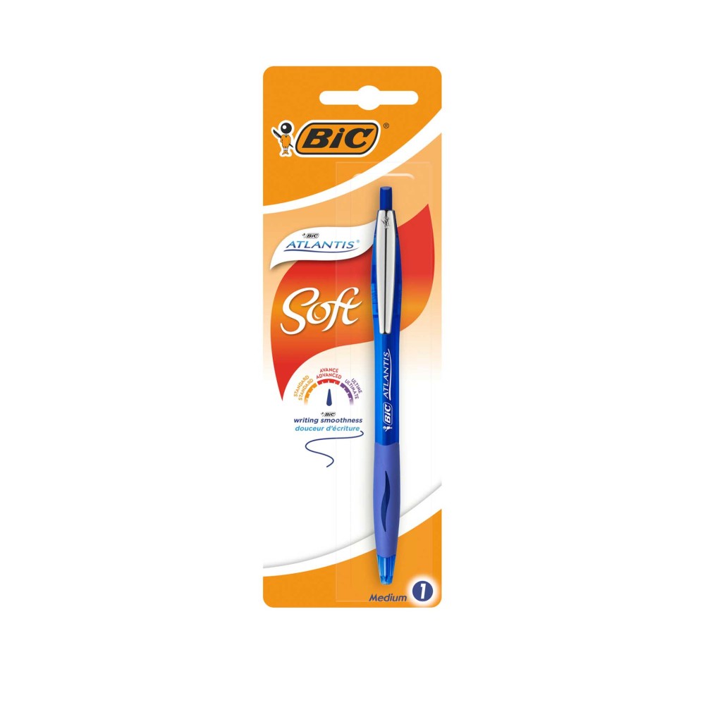 Esferográfica Bic Atlantis Soft Azul