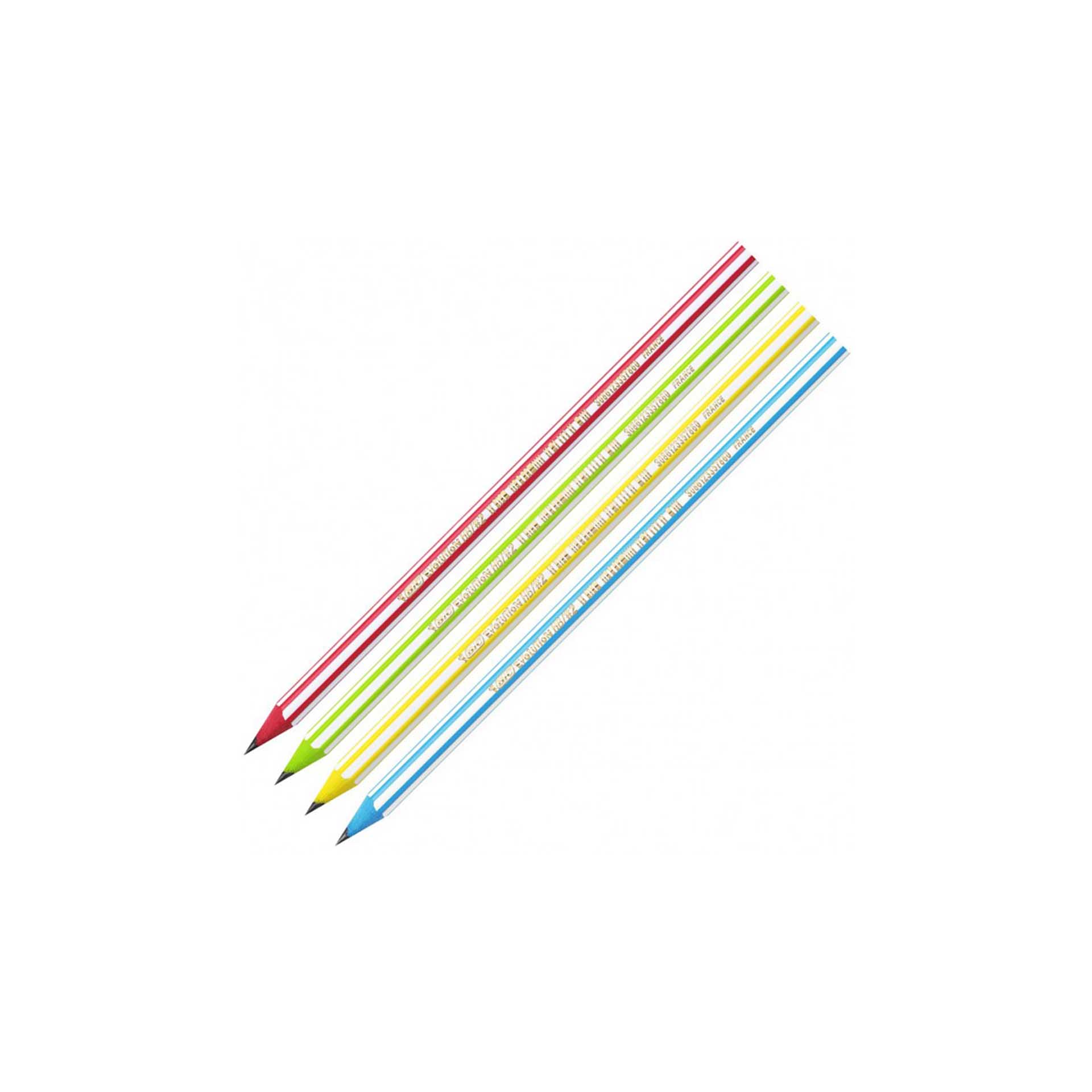Lápis Grafite Bic Evolution Stripes 2HB Pack 4
