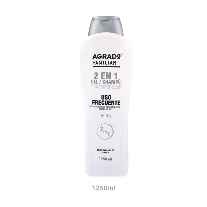 Champô / Gel Banho Uso Frequente Agrado 2 em 1 1250ml Champô / Gel Banho Uso Frequente Agrado 2 em 1 1250ml