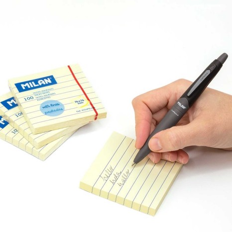 Bloco Notas Aderentes com Linhas Amarelo 100 Folhas 76X76mm - Image product