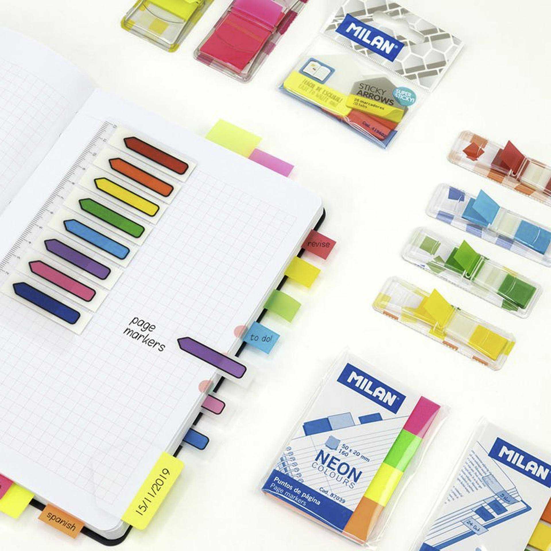 Bloco Marcadores de Página Papel 160 Unidades