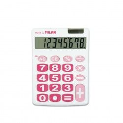 Calculadora Milan Branca Rosa 8 Dgitos