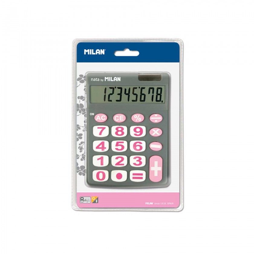 Calculadora Milan Cinza 8 Dígitos Calculadora Milan Cinza 8 Dígitos