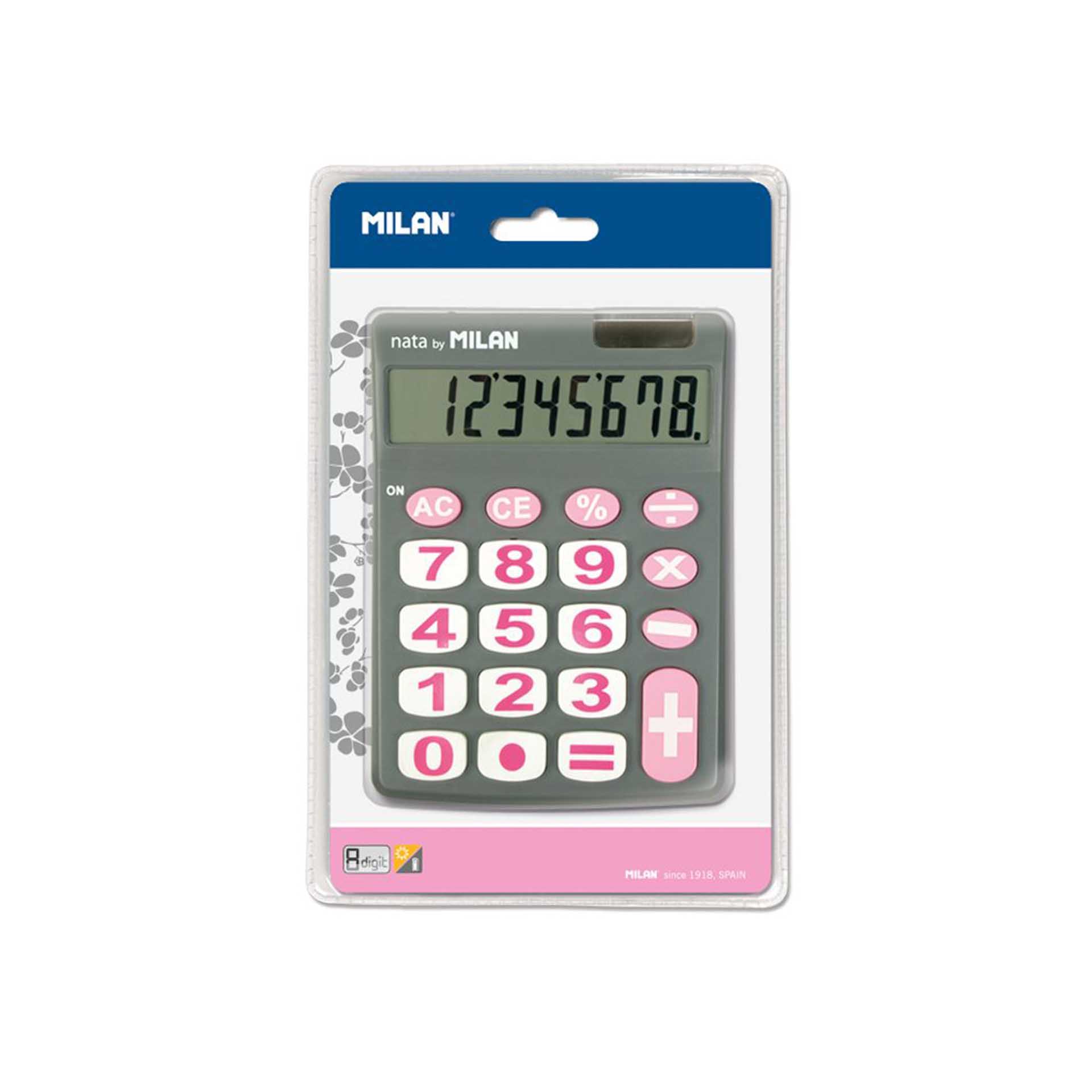 Calculadora Milan Cinza 8 Dígitos