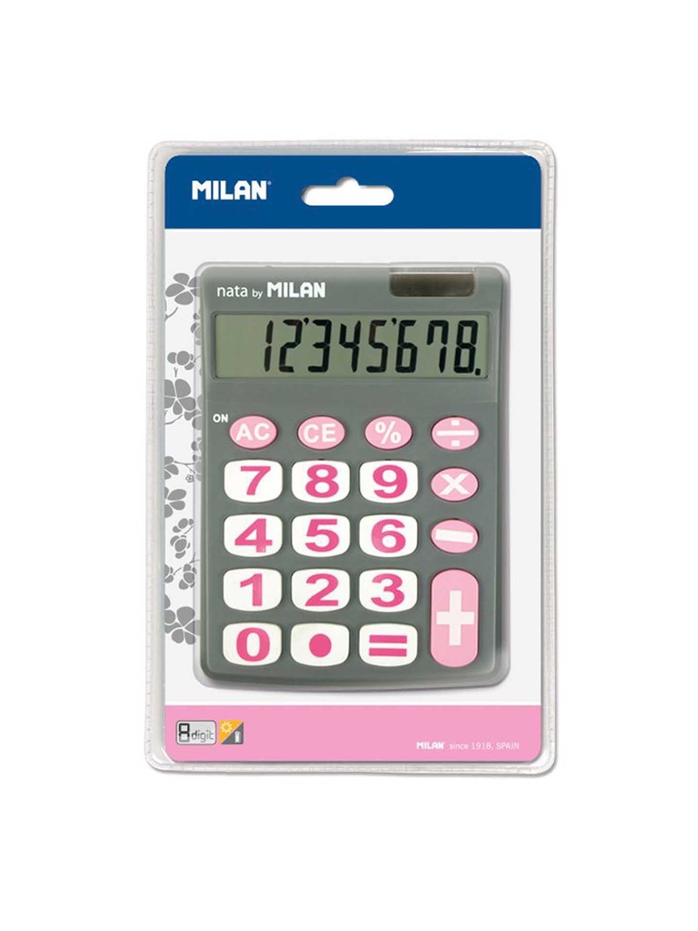 Calculadora Milan Cinza 8 Dígitos