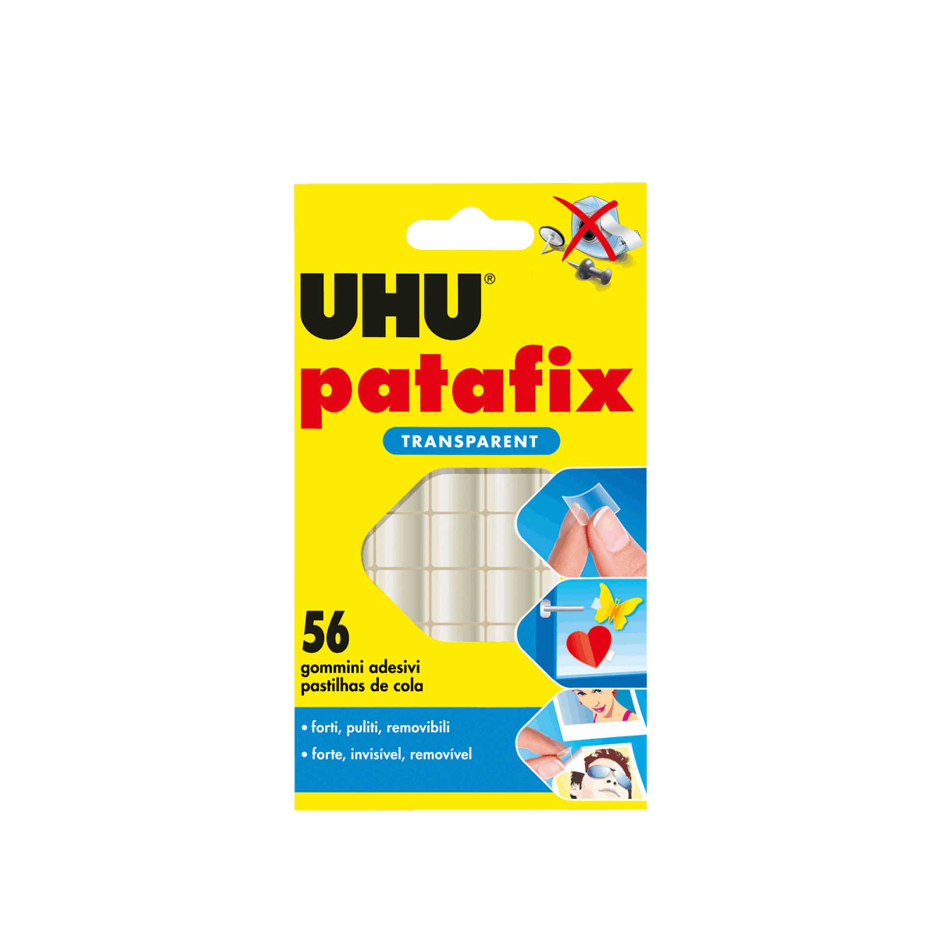 Pastilhas Uhu Patafix Invisible 56 Unidades