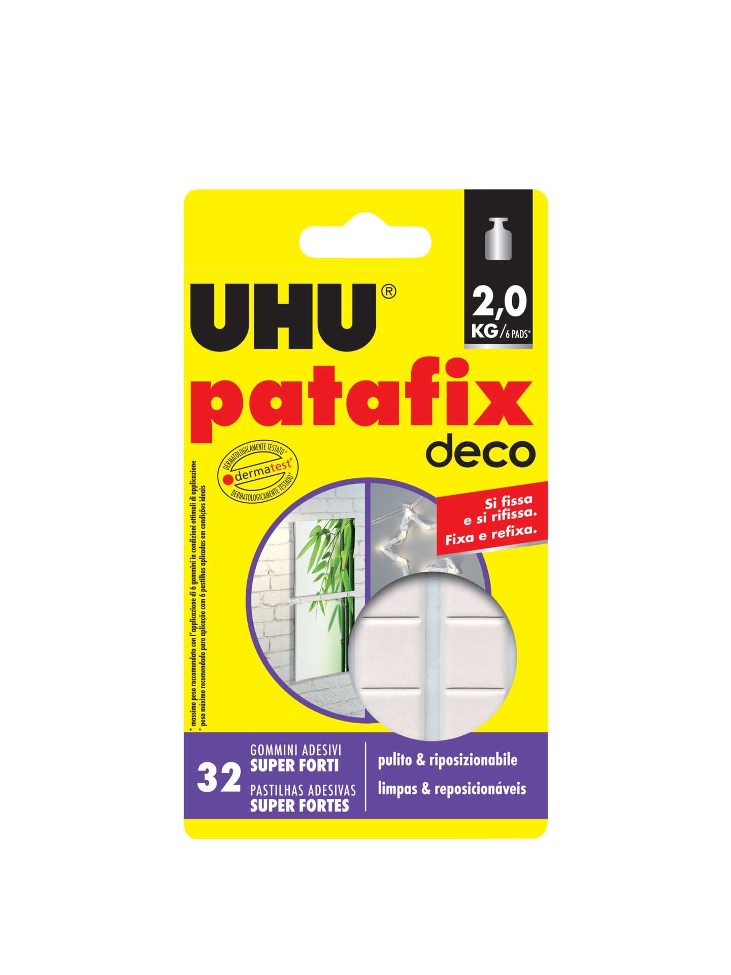 Pastilhas Uhu Patafix Homedeco 32 Unidades
