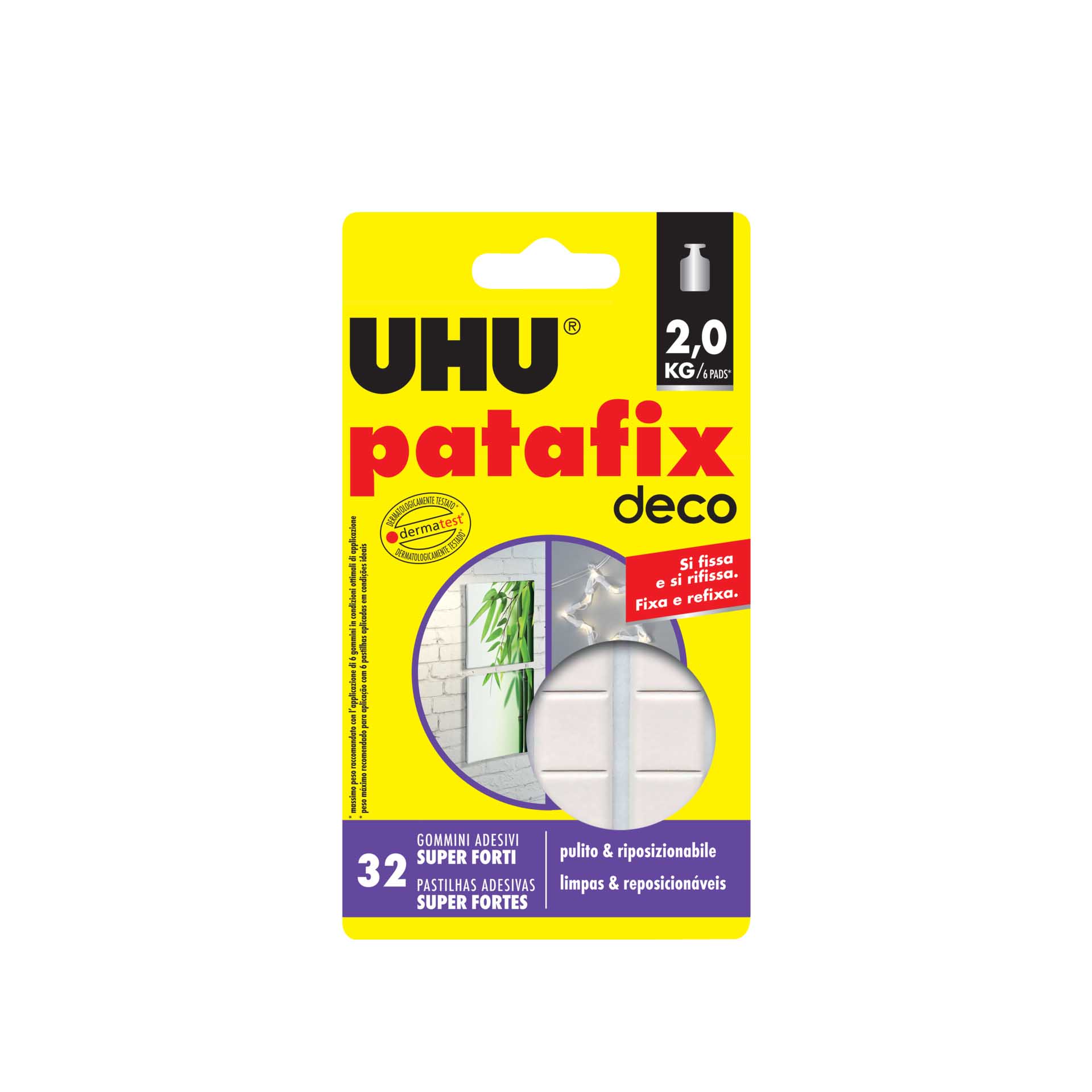 Pastilhas Uhu Patafix Homedeco 32 Unidades
