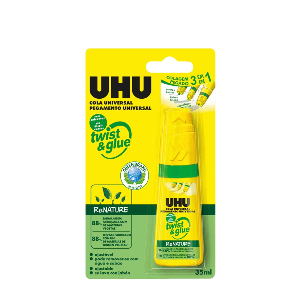 Tubo Cola Uhu Twist&Glue Renature 35ml