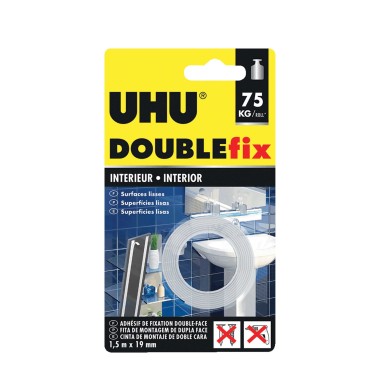 Fita Cola Uhu Doublefix Dupla Face Interiores 1.5mX19mm