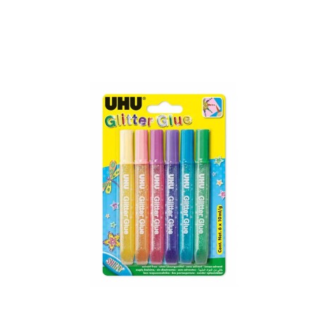 Cola Uhu Creativ Glitter Shinny 6 Cores - Image product