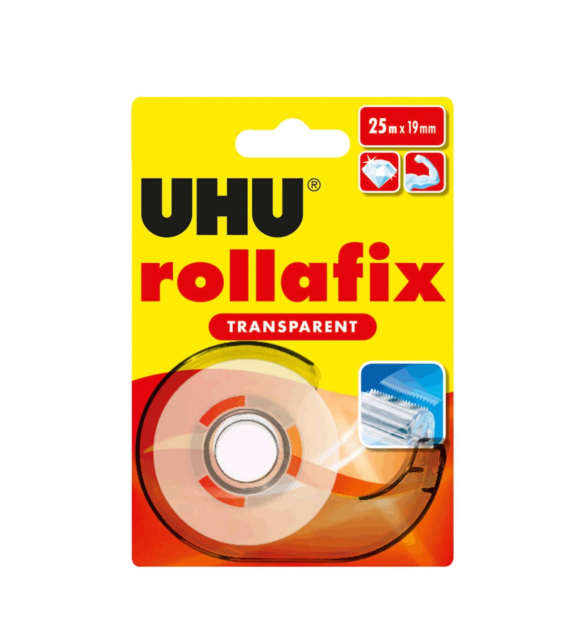 Fita Cola Uhu Rollafix + Dispensador 19mmX25m