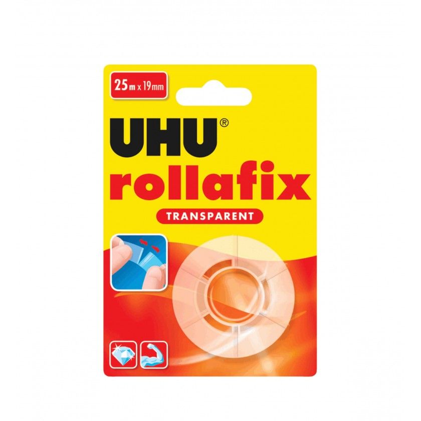 Fita Cola Uhu Rollafix 19mmX25m