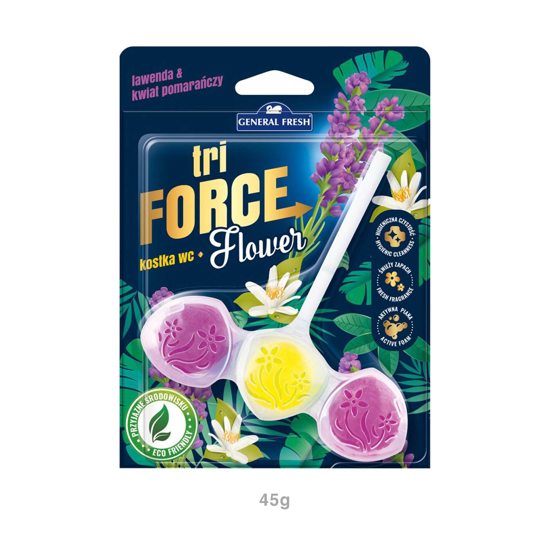 Bloco Sanitário Tri Force Flower Lavanda / Laranja 45gr