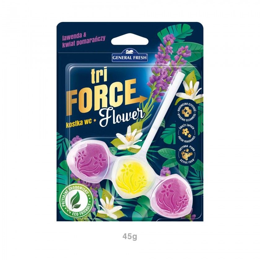 Bloco Sanitário Tri Force Flower Lavanda / Laranja 45gr Bloco Sanitário Tri Force Flower Lavanda / Laranja 45gr