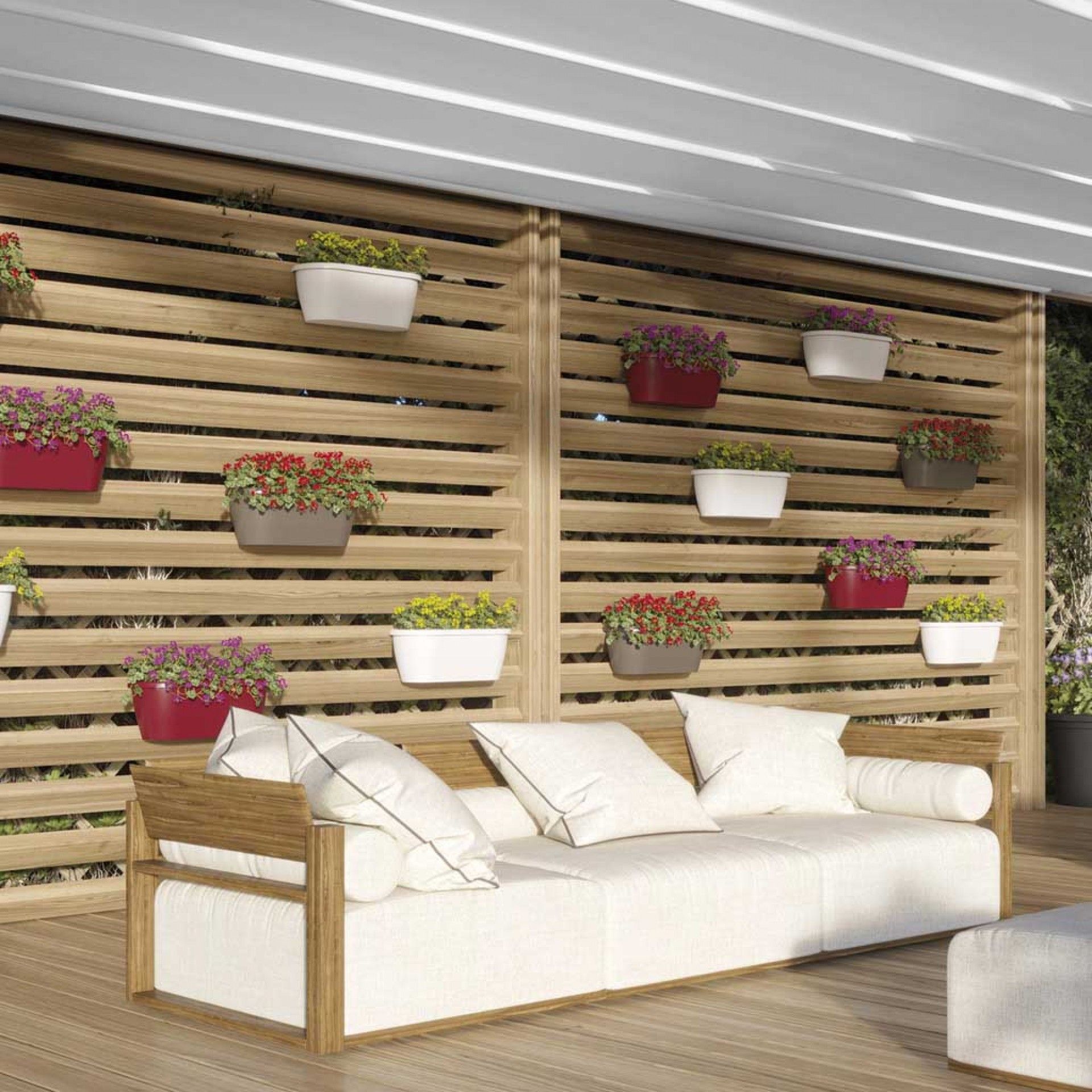 Floreira Algarve Parede 38.5X14.2X14.5cm 5L Antracite