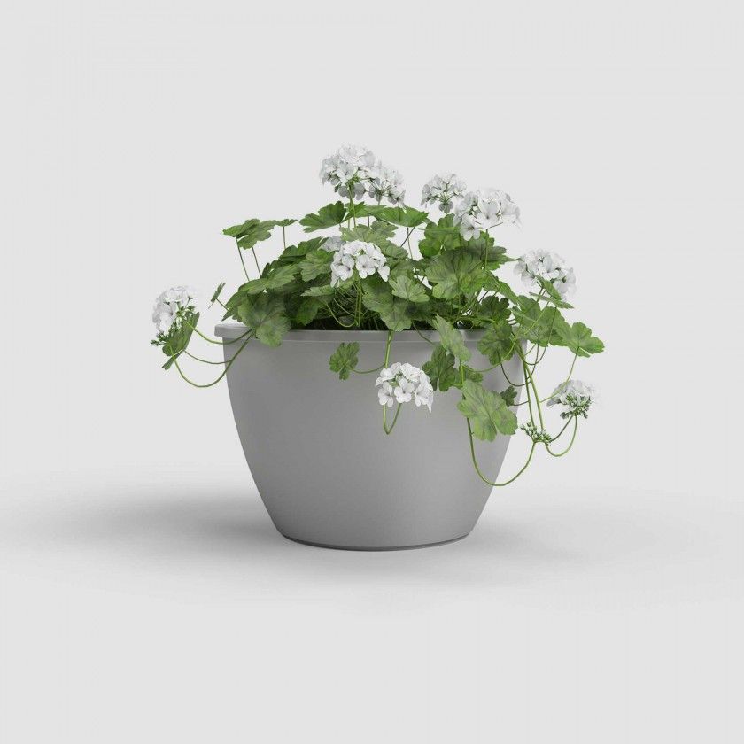 Vaso Algarve Parede 30.8X16.5X23.5cm 5.3L Cinza Claro