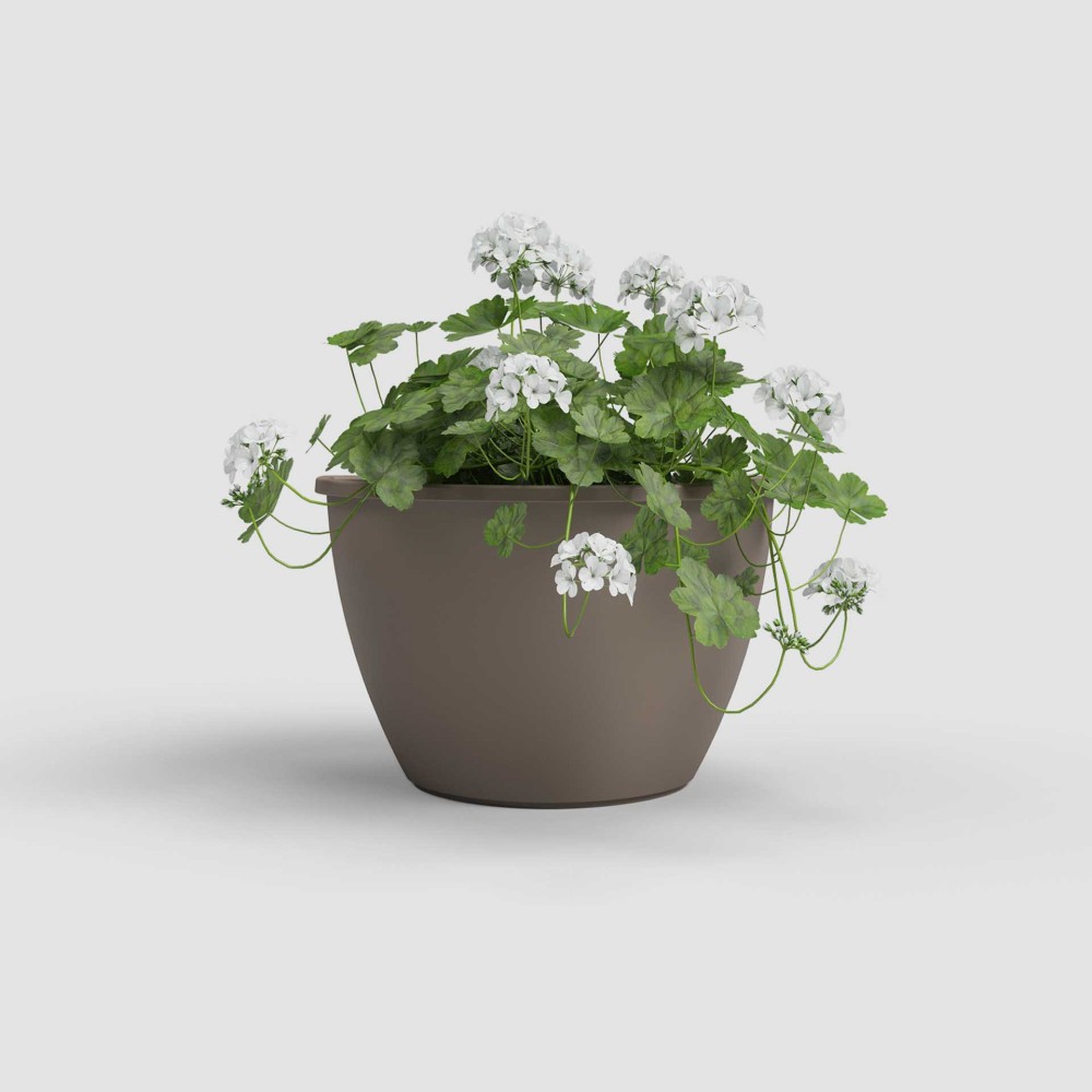 Vaso Algarve Parede 30.8X16.5X23.5cm 5.3L Tortora Mate