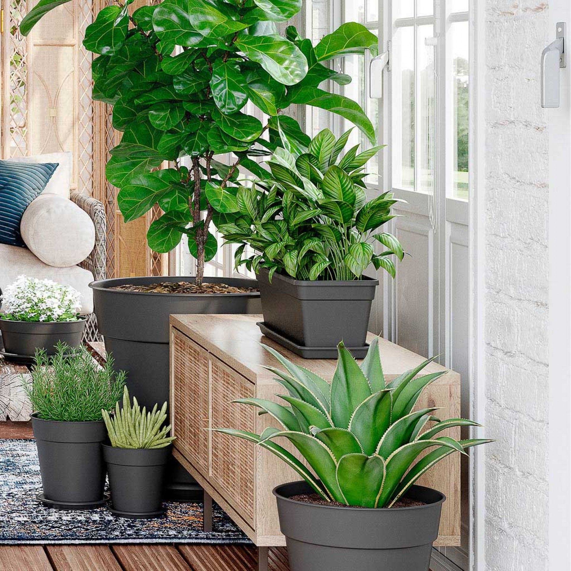 Floreira Madagascar Retangular