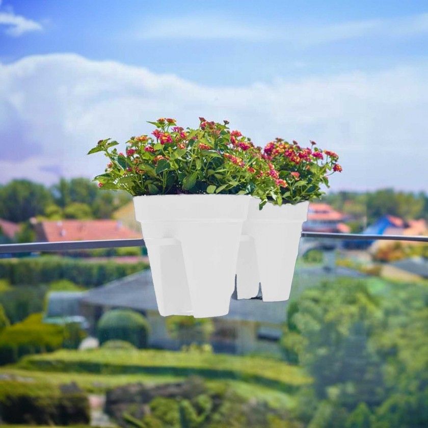 Vaso Capri Varanda 30X30cm 10L Cinza Claro
