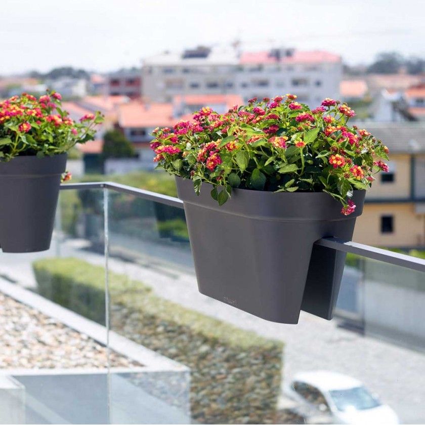 Floreira Capri Varanda 60X30X30cm 26.8L Vermelho Escuro