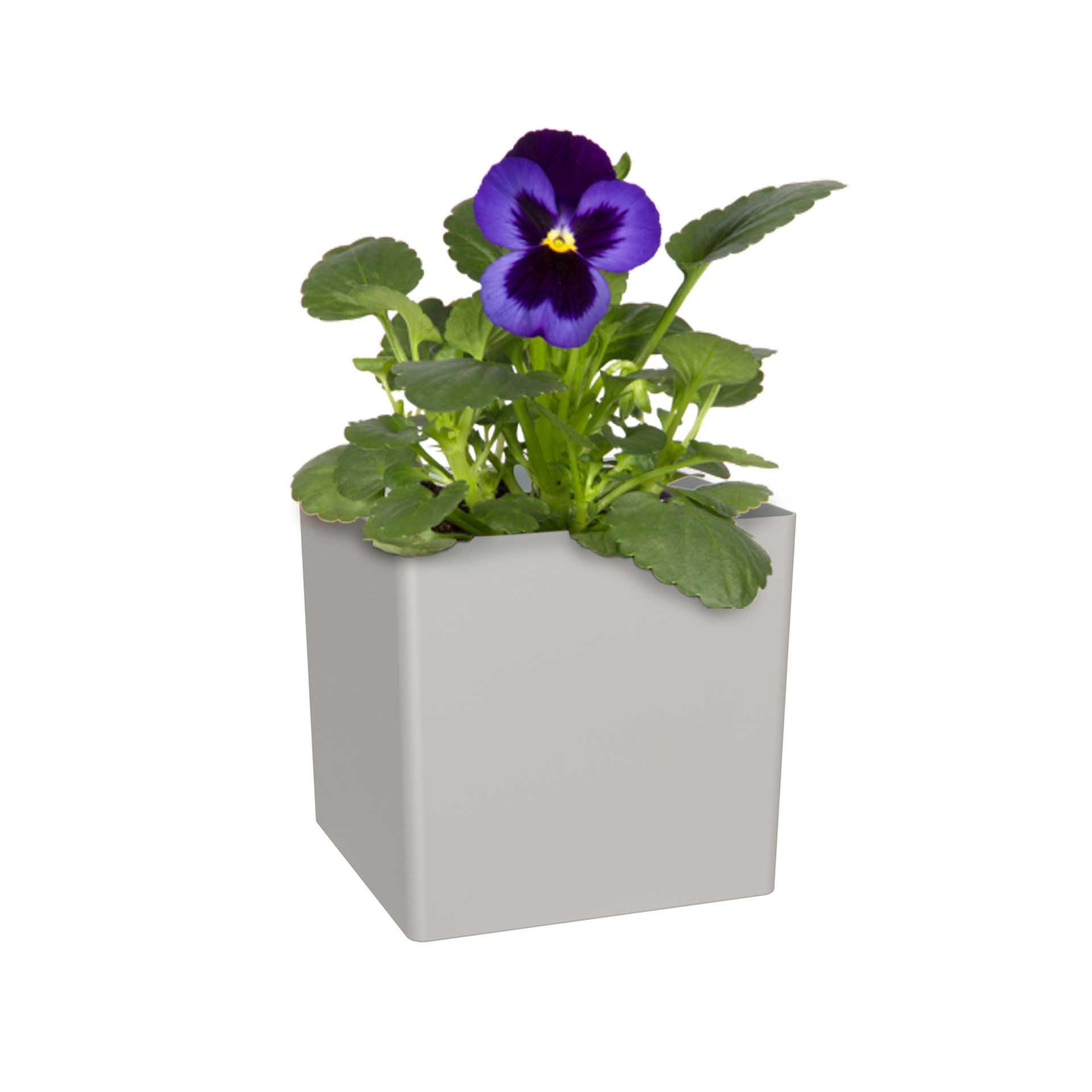 Vaso Oslo 10.5X10.5cm 1L Cinza Claro