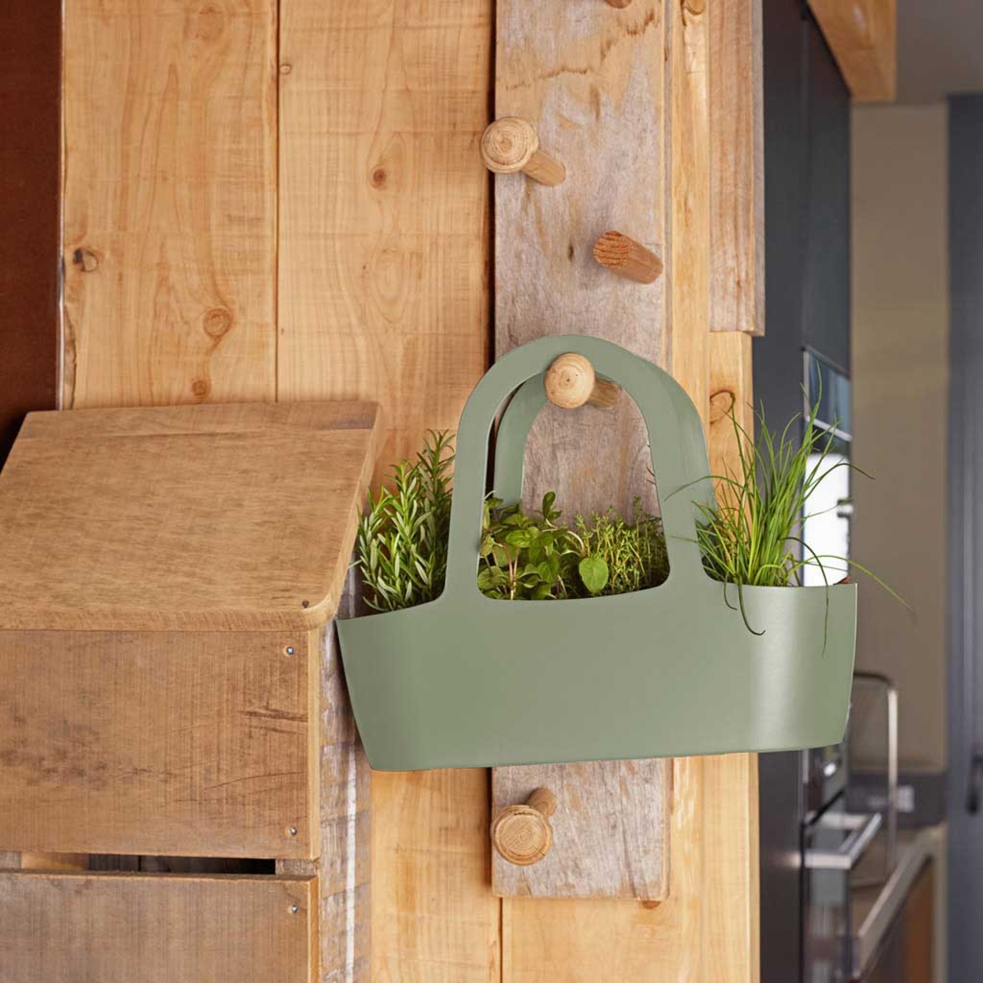 Floreira Bolsa Paris 43X16X34cm 7L Cinza Claro