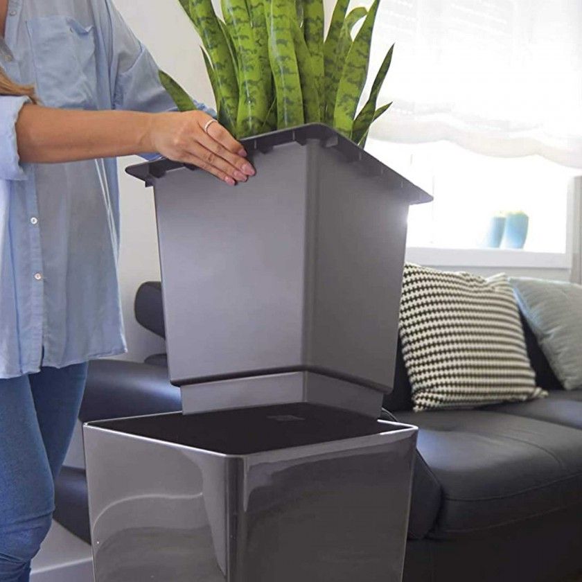 Interior Vaso Pisa 40X40X40cm 35L Areia Interior Vaso Pisa 40X40X40cm 35L Areia