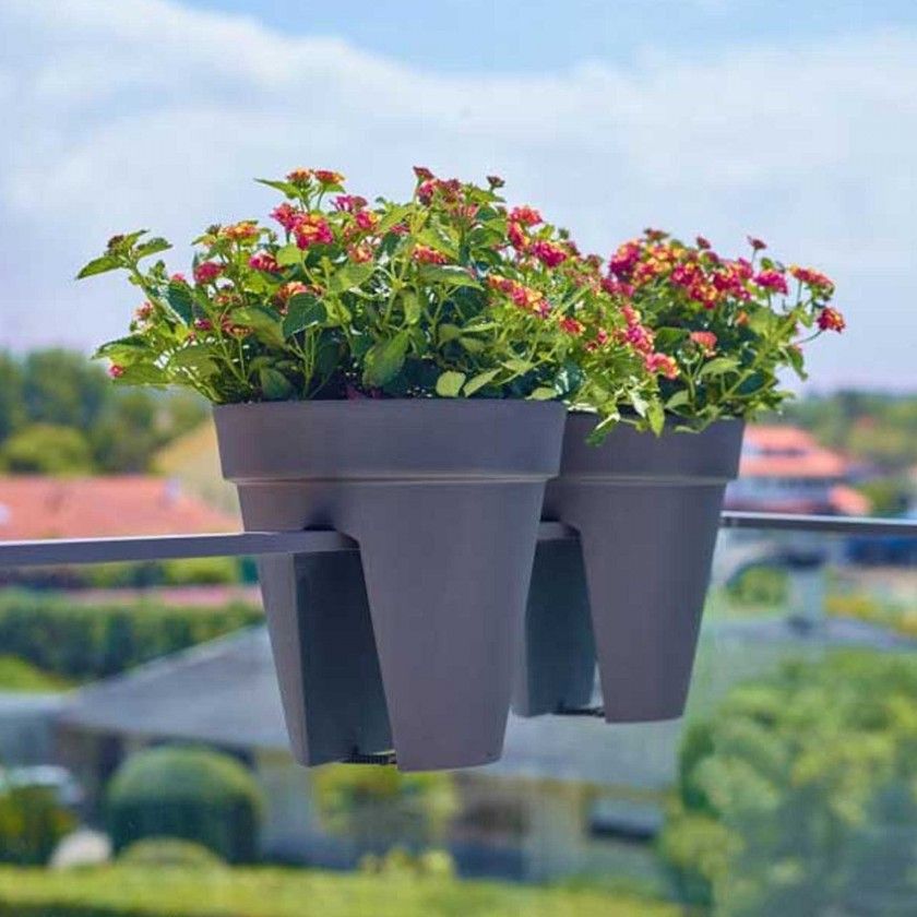 Vaso Capri Varanda 30X30cm 10L Antracite