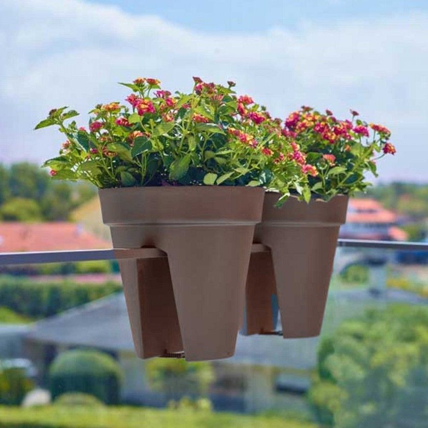 Vaso Capri Varanda �30X30cm 10L Tortora Mate