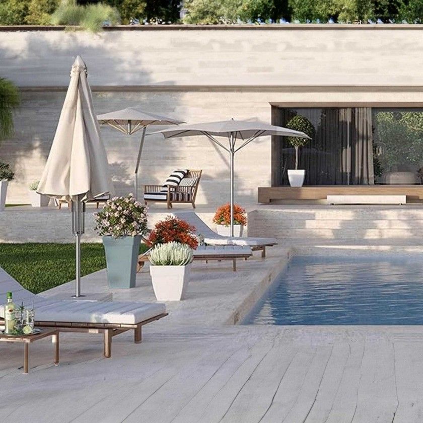 Vaso Capri Alto Quadrado 30L 30X30X49.5cm Verde Safari