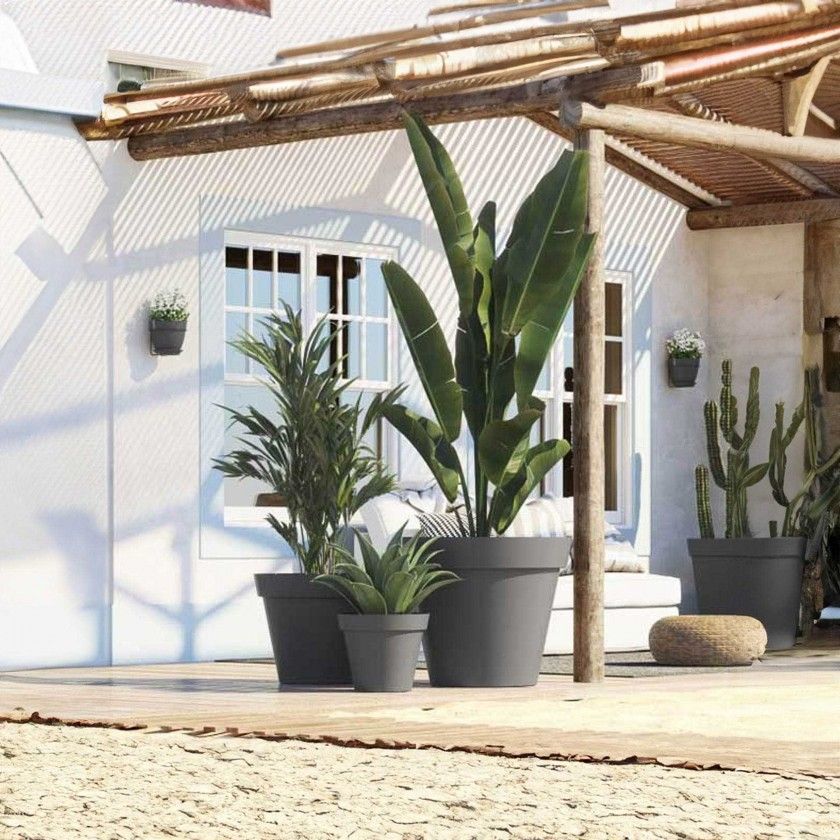 Vaso Capri Redondo 50X41.2cm 50.5L Tortora Mate