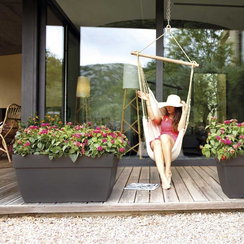 Prato Floreira Capri Xl Retangular 88.8X38X5.1cm Tortora Mat