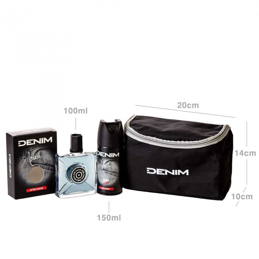 Desodorizante 150ml + After Shave 100ml + Bolsa Denim Black 20X10X14cm