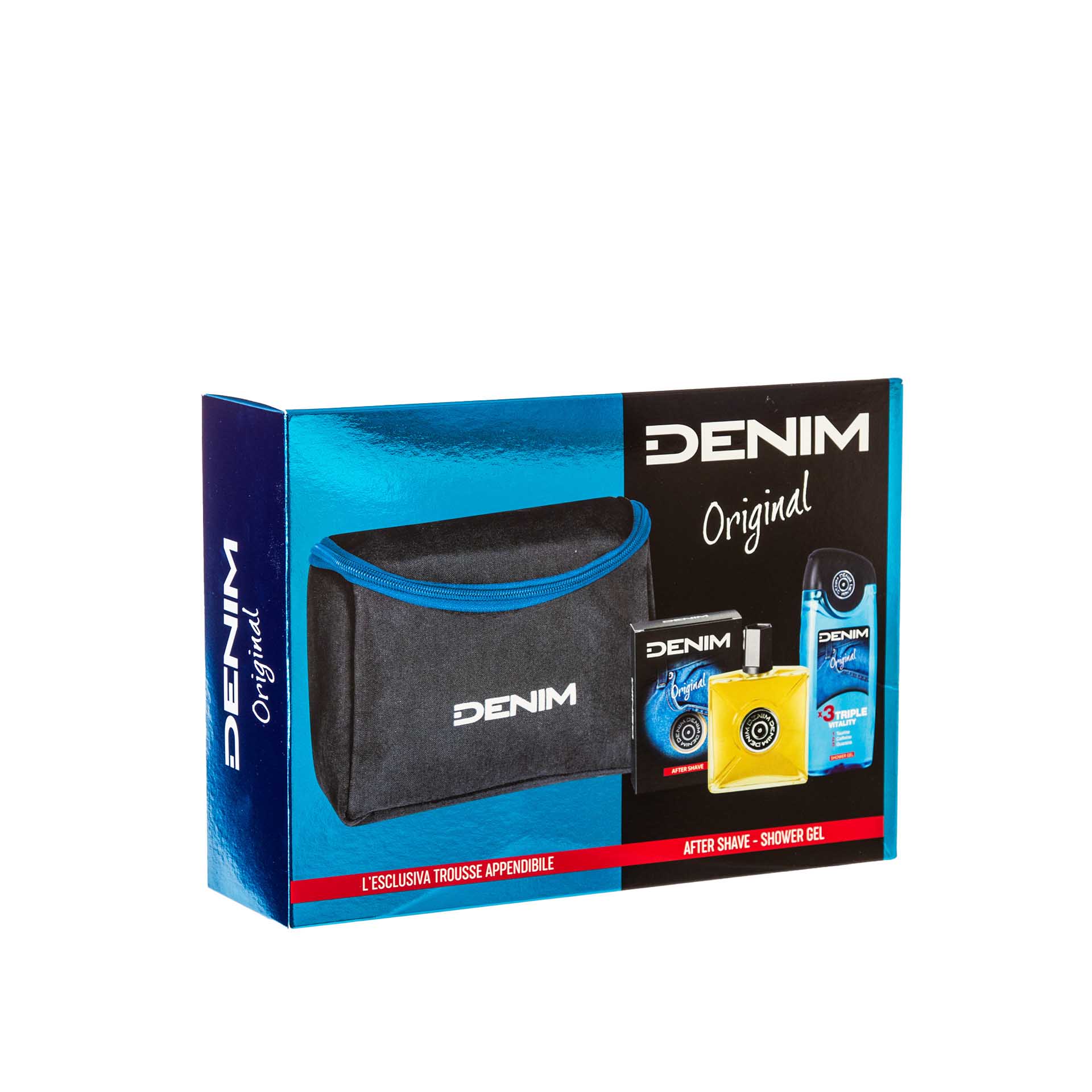 After Shave 100ml + Gel Banho 250ml + Bolsa Denim Original 20X10X14cm