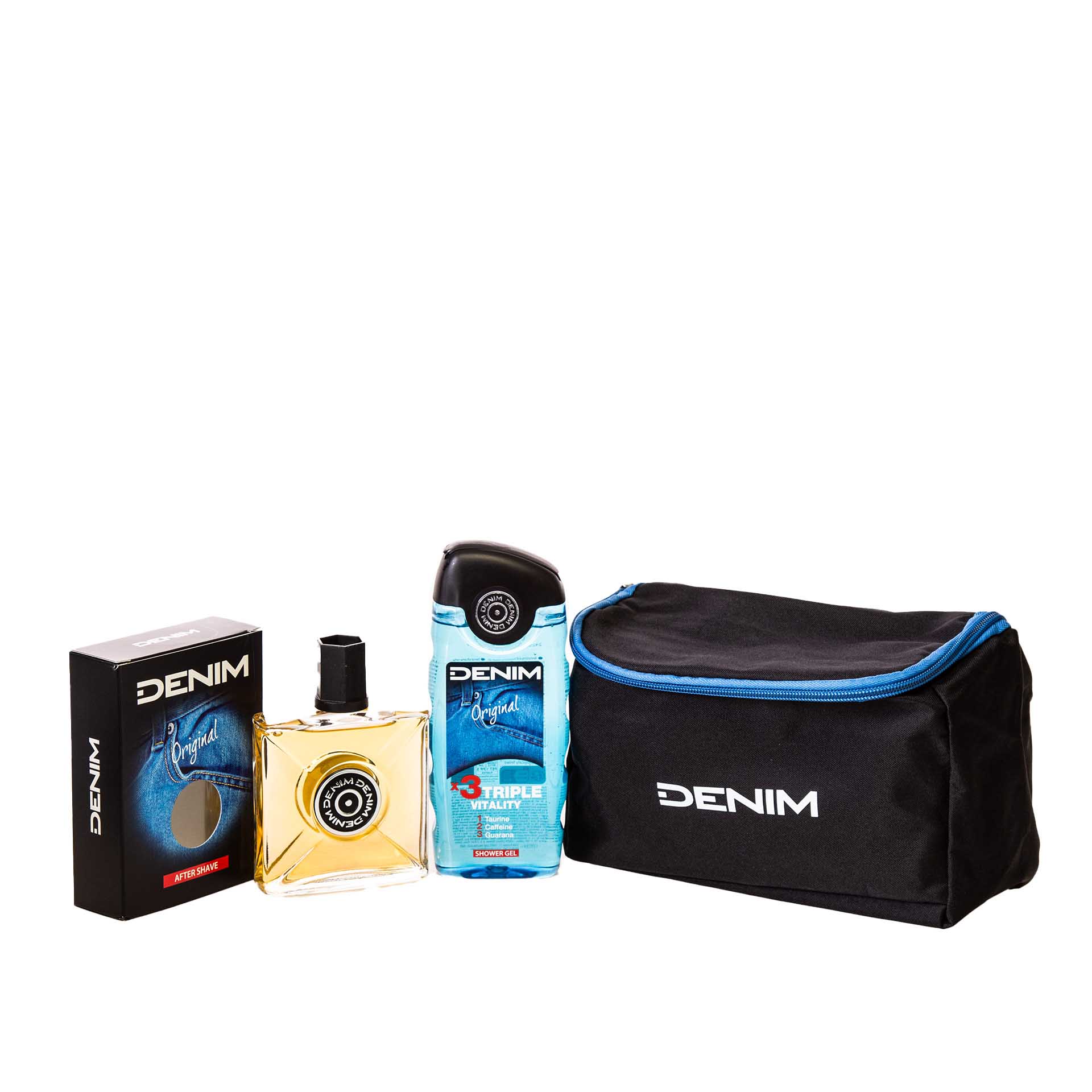 After Shave 100ml + Gel Banho 250ml + Bolsa Denim Original 20X10X14cm