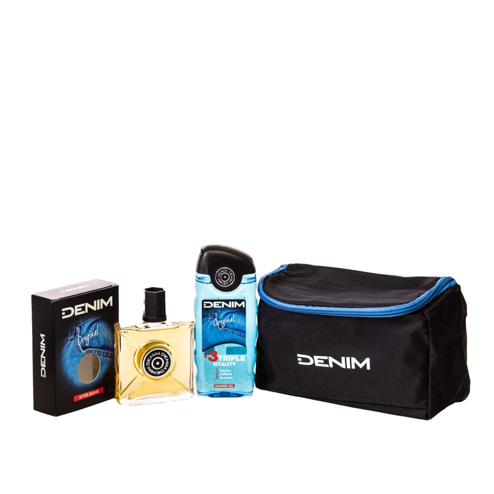 After Shave 100ml + Gel Banho 250ml + Bolsa Denim Original 20X10X14cm