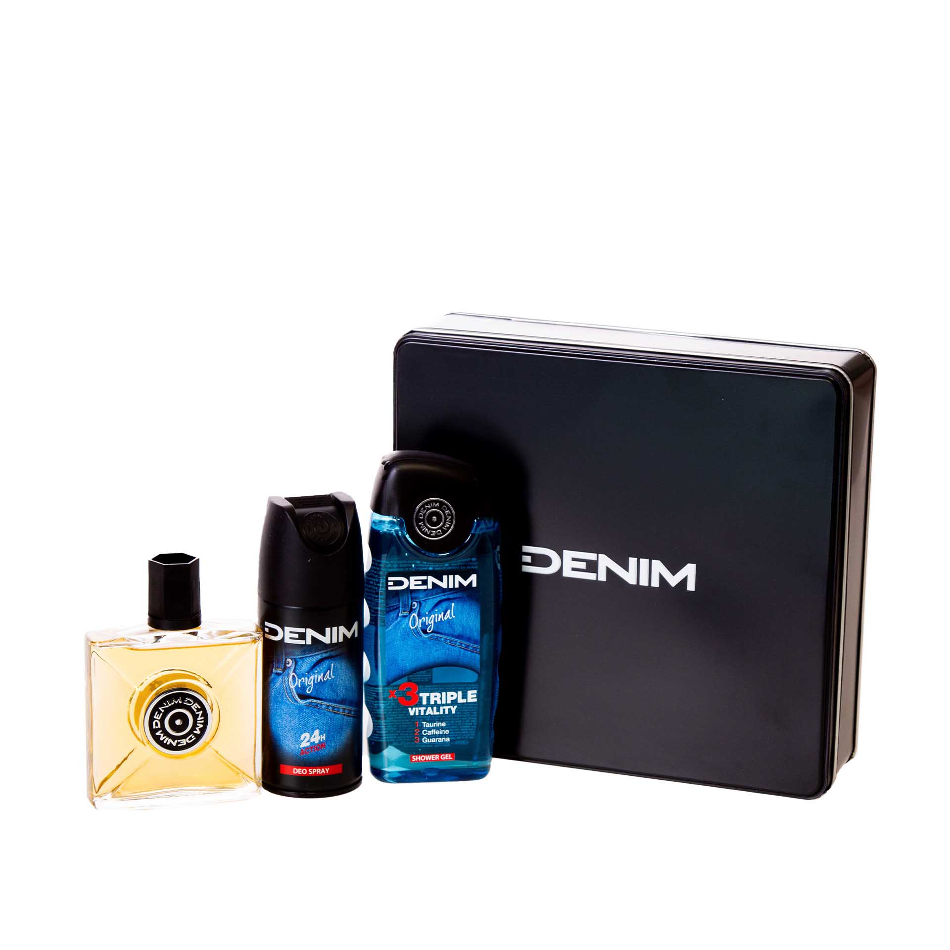 After Shave 100ml + Desodorizante 150ml + Gel Banho 250ml + Caixa Denim Original