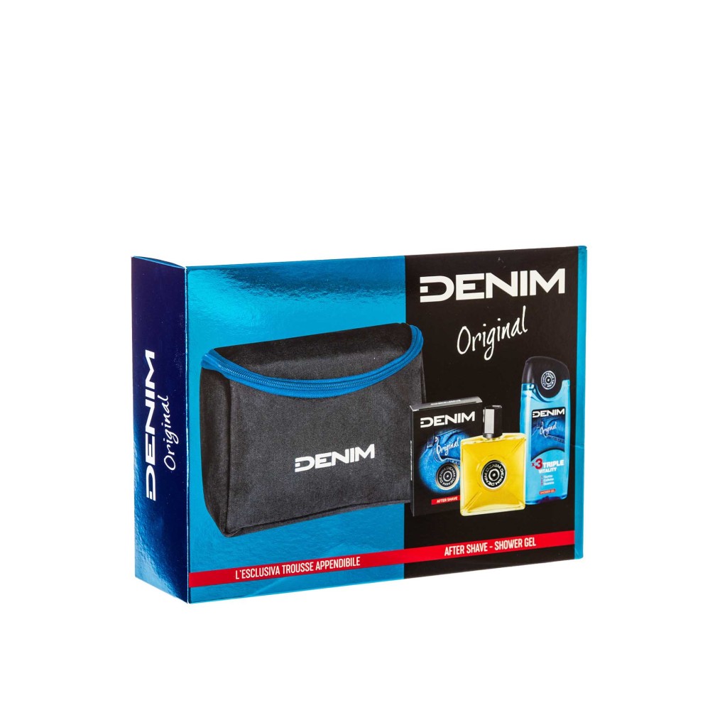 After Shave 100ml + Gel Banho 250ml + Bolsa Denim Original 20X10X14cm